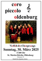 Plakat Konzert von „coro piccolo oldenburg