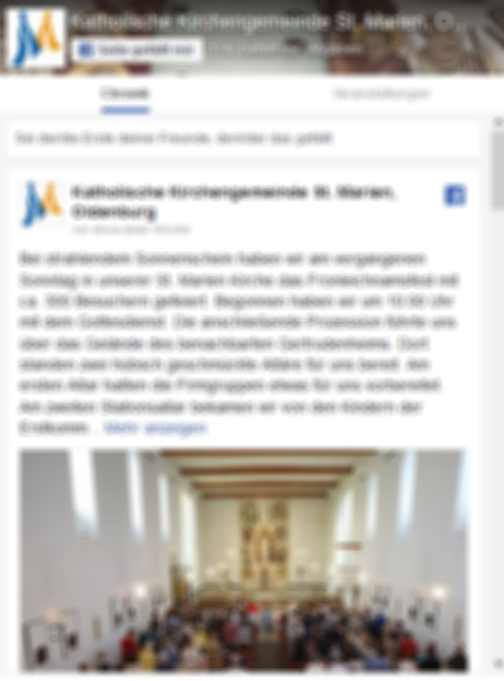 Schemenhafte Facebook Timeline